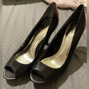 Black open toed heels